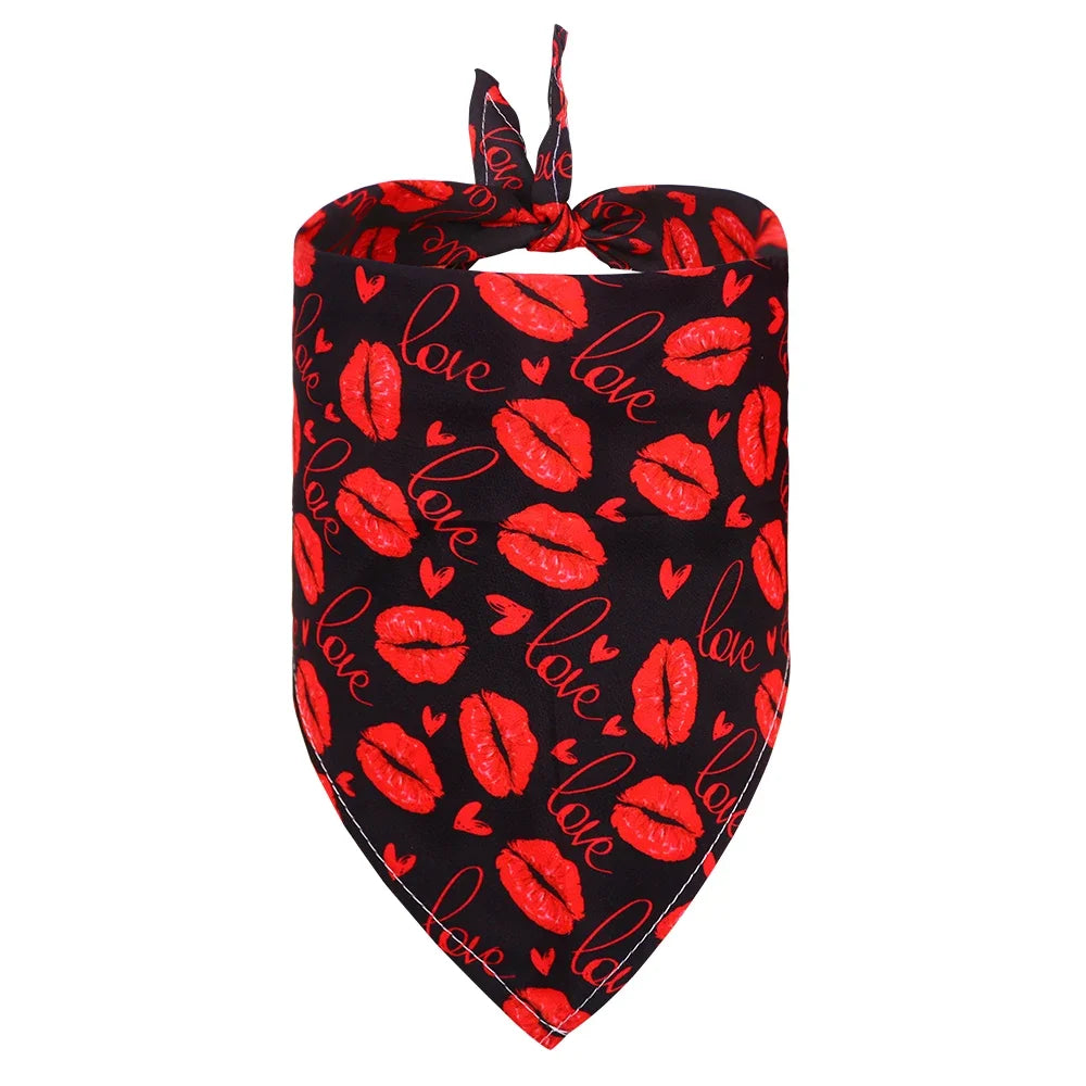 30pcs Dog Bandana Valentine's Day Pet Supplies Love Pet Dog Bandanas Scarf  Dog Accessories Polyester Small Dog Puppy Bandana