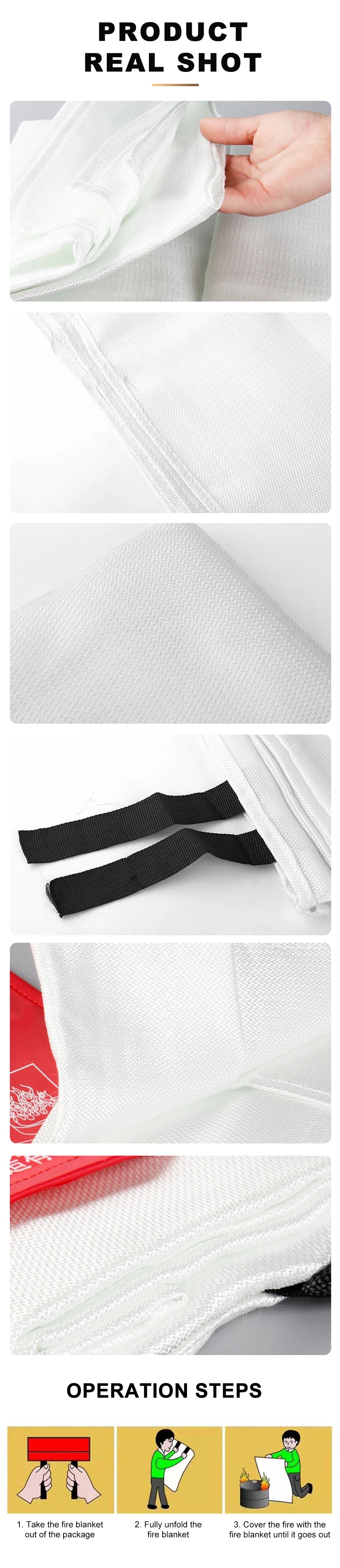 1M x 1M Fiberglass Fire Blanket Fire Flame Retardant Emergency Survival Fire Shelter Safety Cover Fire Extinguisher